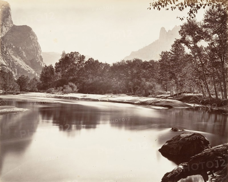 Looking Up Yosemite Valley, ca. 1872, printed ca. 1876.