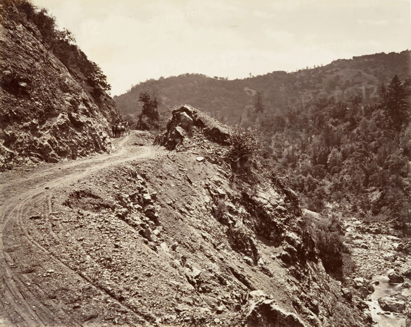 Sulphur Creek and Flume-road to Geysers, 1868-70, printed ca. 1876.