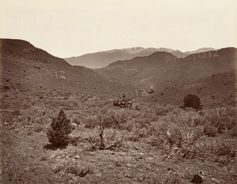 Sutro Tunnel's Road to Virginia City, 1875, printed ca. 1876.