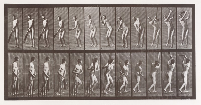 Animal Locomotion. An Electro-Photographic Investigation of Consecutive Phases of Animal Movements. Commenced 1872 - Completed 1885. Volume II, Men (Nude), 1880s.