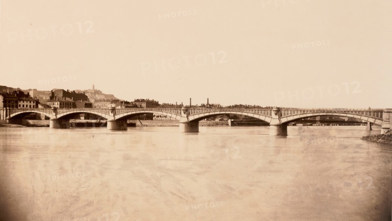 Lyon, Viaduc du Rhône, ca. 1861.