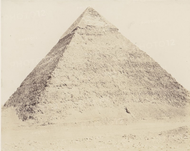 Djizeh (Nécropole de Memphis), Pyramide de Chéphren, 1851-52, printed 1853-54.