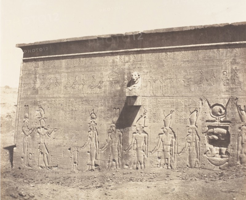 Dendérah (Tentyris), Temple d'Athôr - Face Postérieure, 1851-52, printed 1853-54.