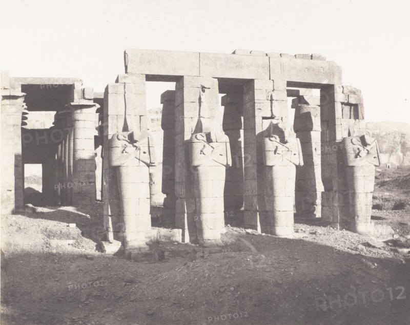 Gournah (Thèbes), Palais Dit le Memnonium, 1851-52, printed 1853-54.