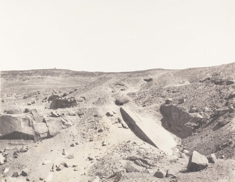 Assouan (Syène), Carrières de Granit - Ancien Système d'Extraction, 1851-52, printed 1853-54.