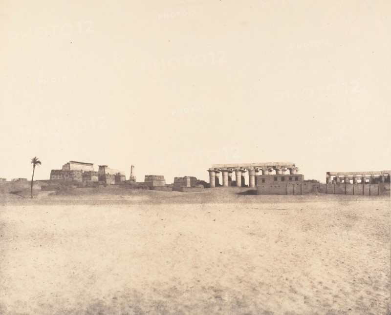 Louksor (Thèbes), Vue Générale des Ruines, 1851-52.