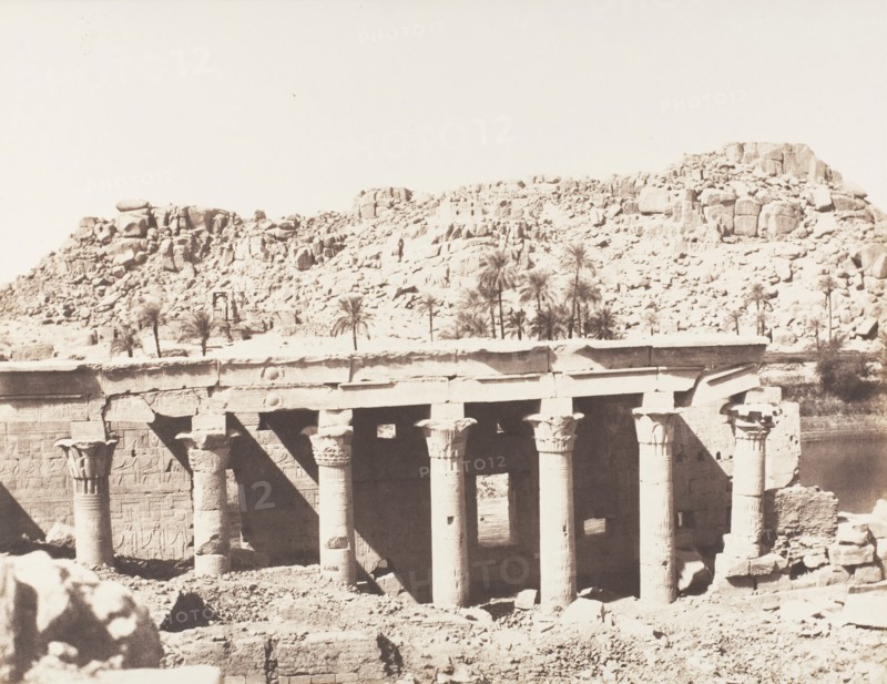 Ile de Fileh (Philæ), Colonnade Occidentale - Ruines Vues du Point L, 1851-52, printed 1853-54.