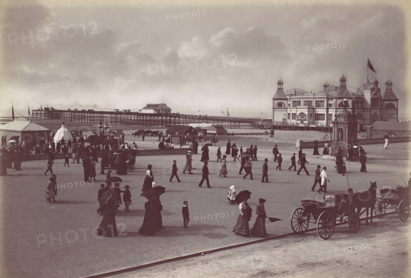 Rhyl. The Pavilion and Pier, 1870s.