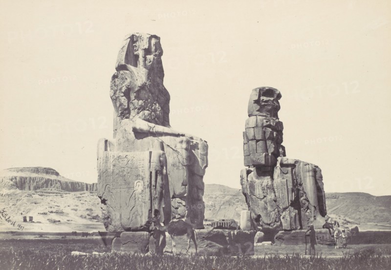 The Statues of Memnon. Plain of Thebes, 1857.