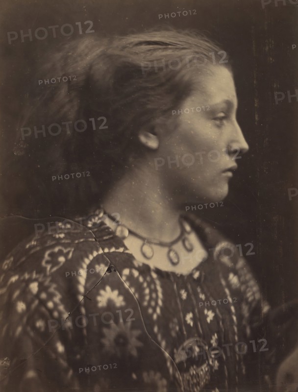 Sappho, 1865. Cameron's maid Mary Hillier is the model for Cameron's Sappho, an Archaic Greek poet.