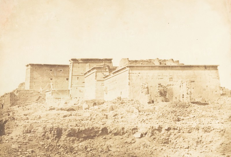 Ensemble du Temple d'Isis à Philae - Vue prise au Nord, April 1850.