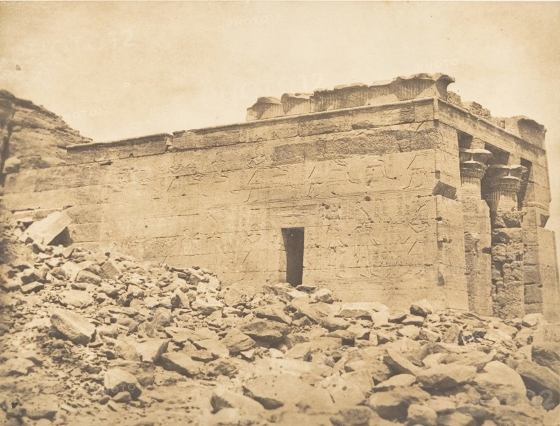 Vue du pronaos du Temple de Dandour (Tropique du Cancer), April 7, 1850.