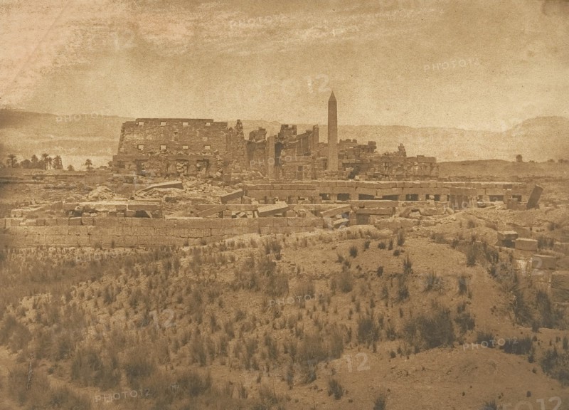 Vue générale des Ruines du Palais de Karnac (prise à l'Est) - Thèbes, 1849-50.
