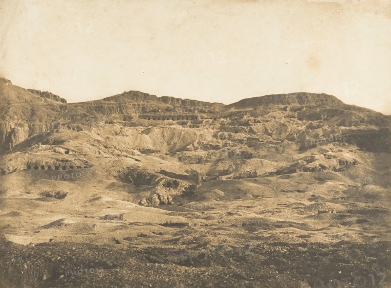 Vue générale de la Nécropole de Thèbes (Gournah), 1849-50.