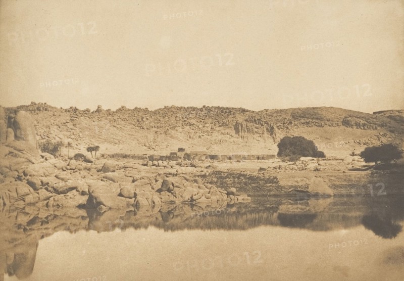 Vue prise au Nord de Philae - Village de Kounoço, 1849-50.