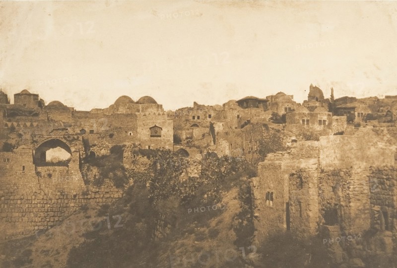 Vue de la Piscine Probatique et d'un quartier de Jérusalem, August 1850.