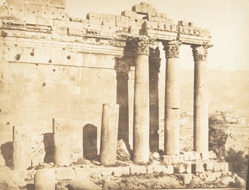 Colonnade occidental du Temple de Jupiter, à Baâlbek (Héliopolis), September 15, 1850.