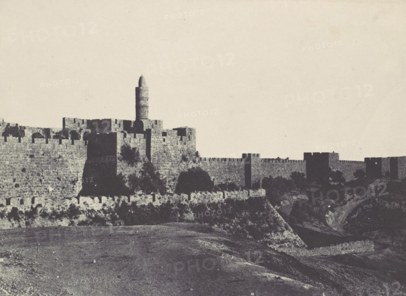 Palestine. Jérusalem. Partie occidentale des Murailles, 1850.