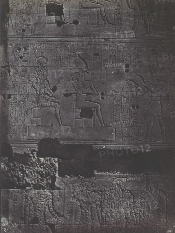 Nubie. Grand Temple D'Isis A Philoe. Muraille occidentale, 1850.