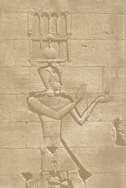 Kalabscheh, sculpture de la façade postérieure du temple., 1849-51.