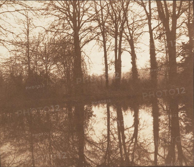 [Winter Trees, Reflected in a Pond], 1841-42.