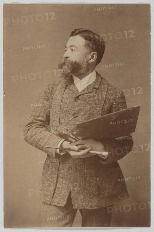 Three-quarter Length Portrait of Thomas Nast Holding Palette and Brush, ca. 1888.