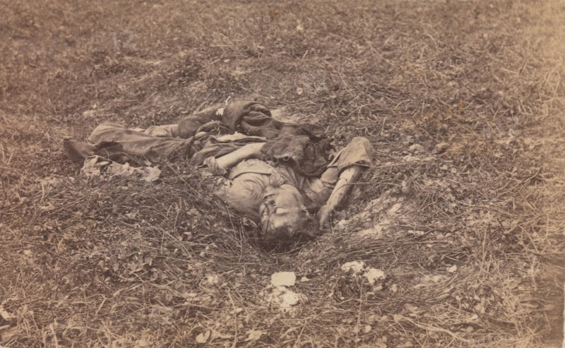 Confederate Soldier [on the Battlefield at Antietam], September 1862.