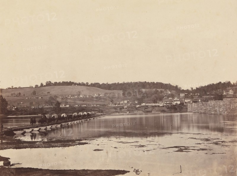 Pontoon Bridge Across the Potomac, Berlin, October 1862, 1862.