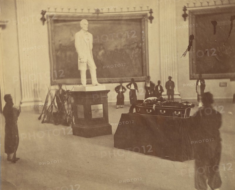 [Thaddeus Stevens Lying in State in the Rotunda of the Capitol at Washington], 1867.