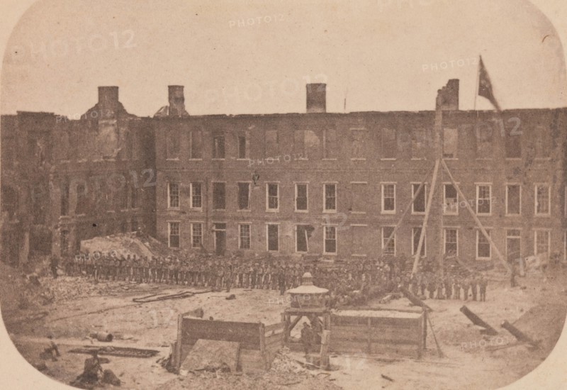 The Evacuation of Fort Sumter, April 1861, April 1861. Attributed to Alma A. Pelot and Jesse H. Bolles.