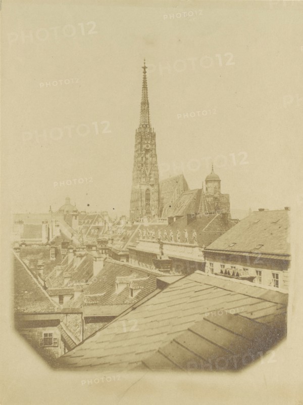 [View of the rooftops and cathedral of Vienna], ca. 1853.