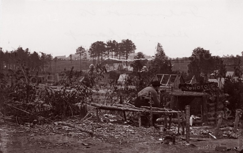 Falmouth, Virginia. Abandoned Camp, 1862. Formerly attributed to Mathew B. Brady.