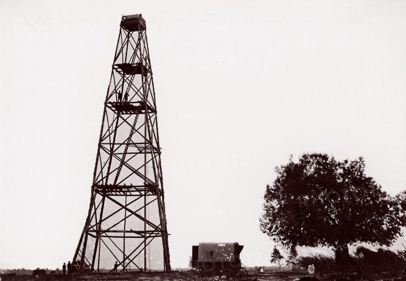 Butler's Lookout Tower, Opposite Dutch Gap, 1865. Formerly attributed to Mathew B. Brady.