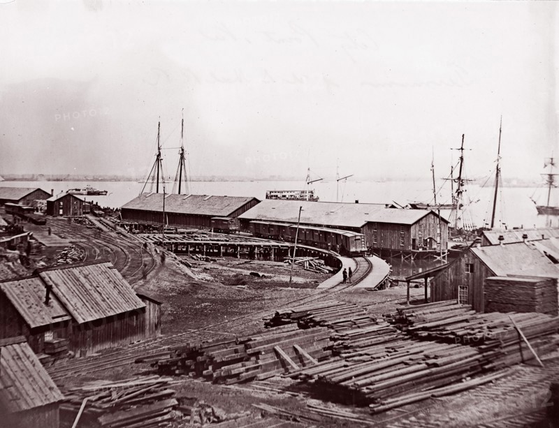 City Point, Virginia. Terminus of U.S. Military Railroad, 1861-65. Formerly attributed to Mathew B. Brady.