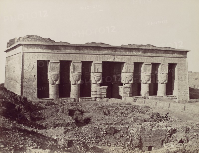Temple a Denderah, 1870s.