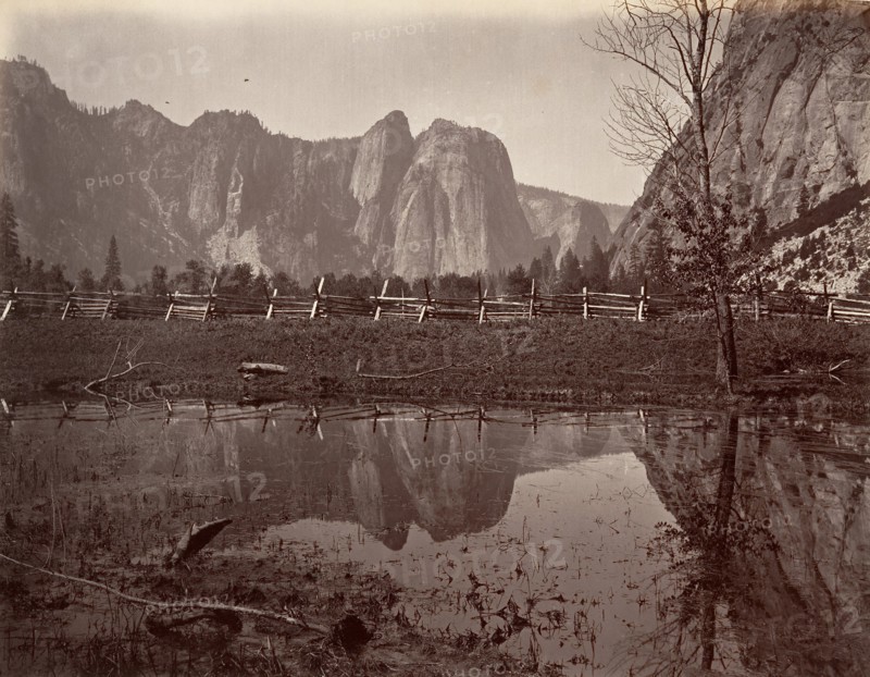 Cathedral Rocks, Yosemite, ca. 1872, printed ca. 1876.