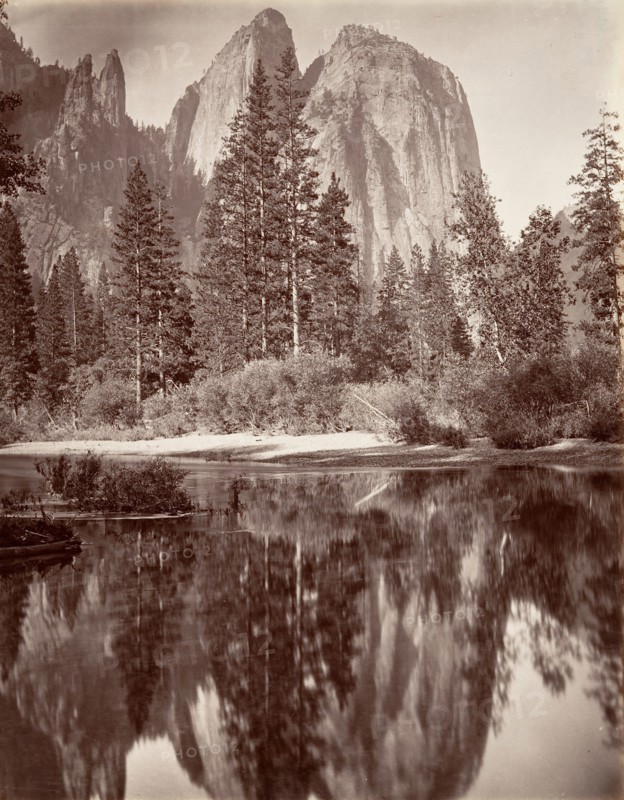 Mirror View of Cathedral Rocks, Yosemite, ca. 1872, printed ca. 1876.