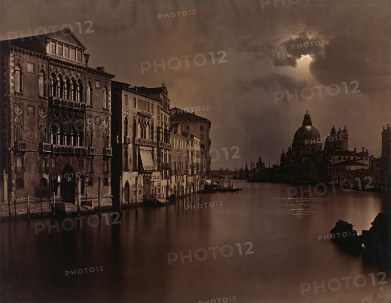 [Night View of the Grand Canal, Venice], ca. 1875.
