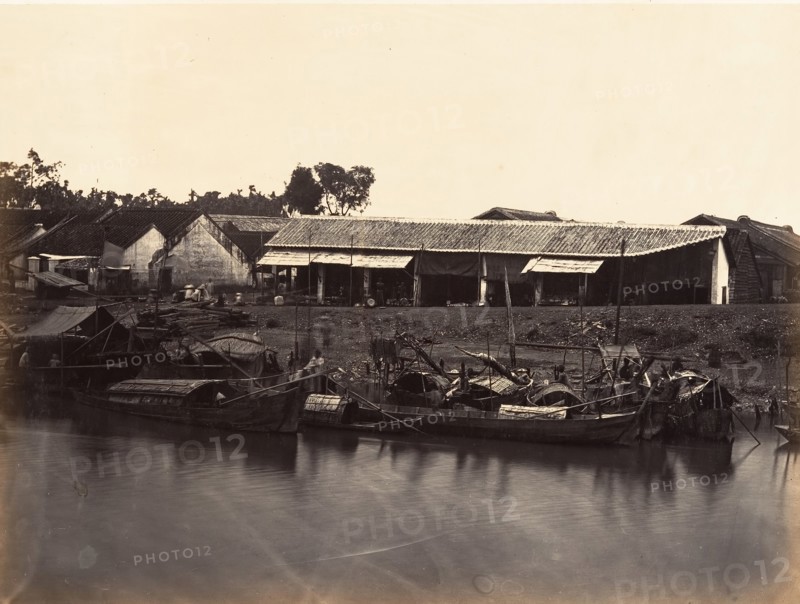 Vue de la Ville Chinoise (Cholen) Feuille No. 2, Saïgon, Cochinchine, 1866.