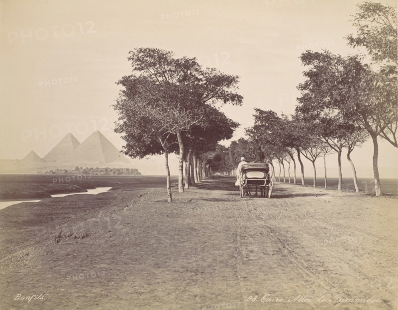 Caire. Allée de Pyramides, ca. 1870.