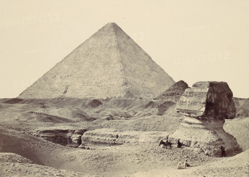 The Sphynx and Great Pyramid, Geezeh, 1857.