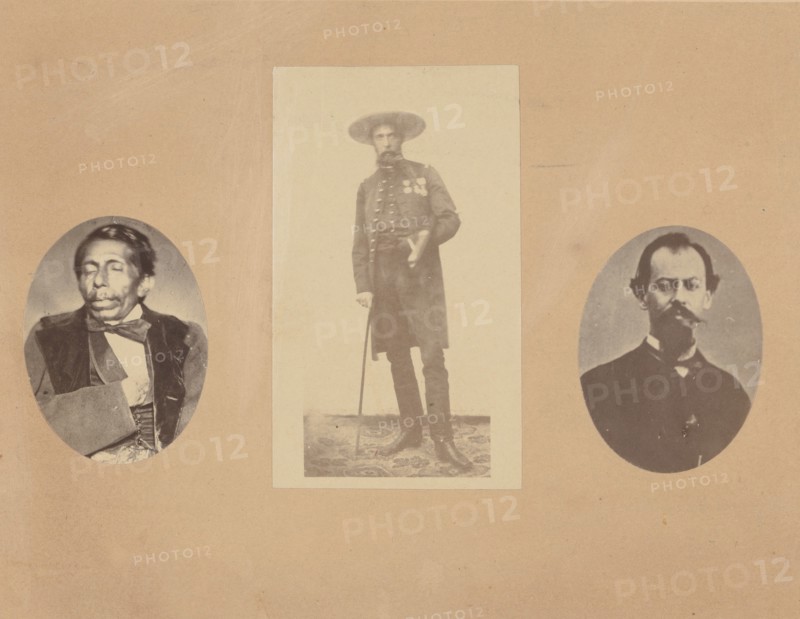 [General Tomas Mejia, Emperor Maximilian, General Miramon], 1867.