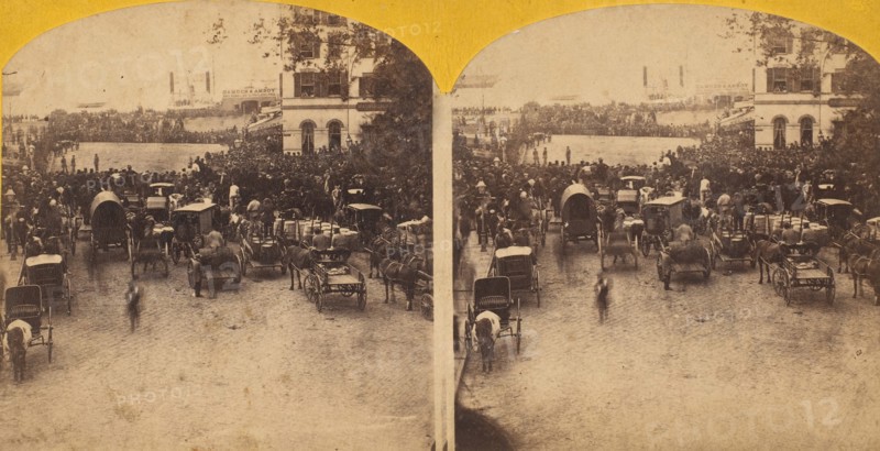 Reception of the Japanese Embassy at the Battery, 1860.