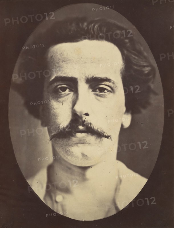 Figure 4: The face in repose of a young man , 1854-56, printed 1862.