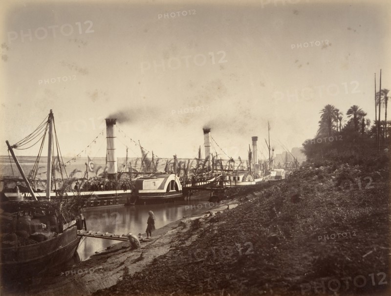 Fête de S. A. Ismaïl Pacha à bord des bateaux de LL. A A. les princes, janvier 1867, 1867.