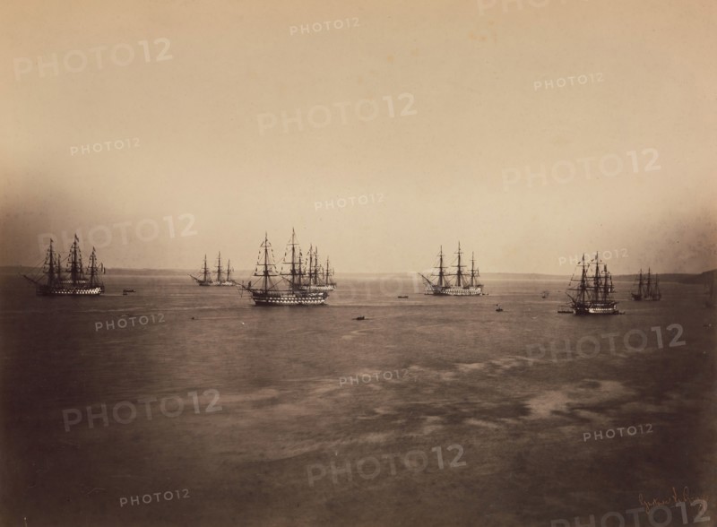 The French and English Fleets, Cherbourg, August 1858.