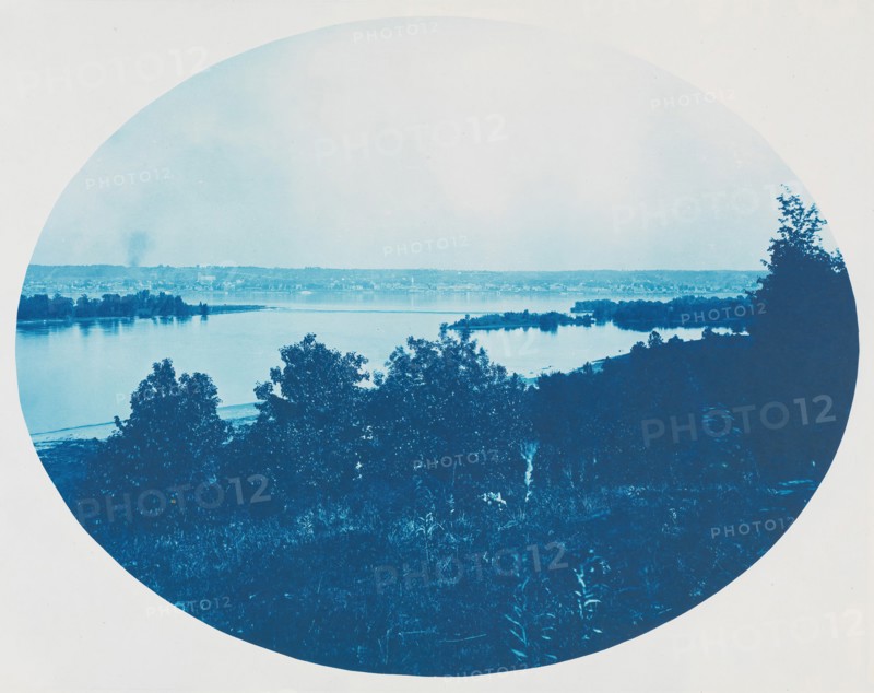No. 139a. Head of Niota Chute with Closing Dam [near Fort Madison, Iowa], 1885.