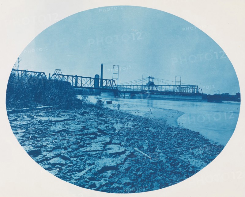 No. 199. Draw Span of Chicago & North Western Rail Road Bridge at Clinton, Iowa, 1885.