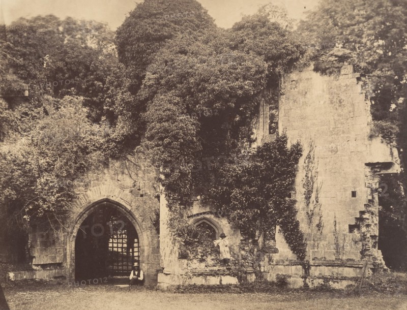 Old Gateway, Raglan Castle, Monmouthshire, 1855.