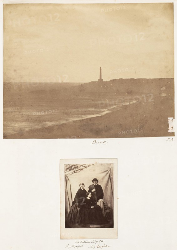 Biaritz; Sir Baldwin Leighton, Miss M. Leighton, Miss Leighton, 1853-56.